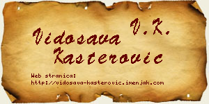 Vidosava Kašterović vizit kartica